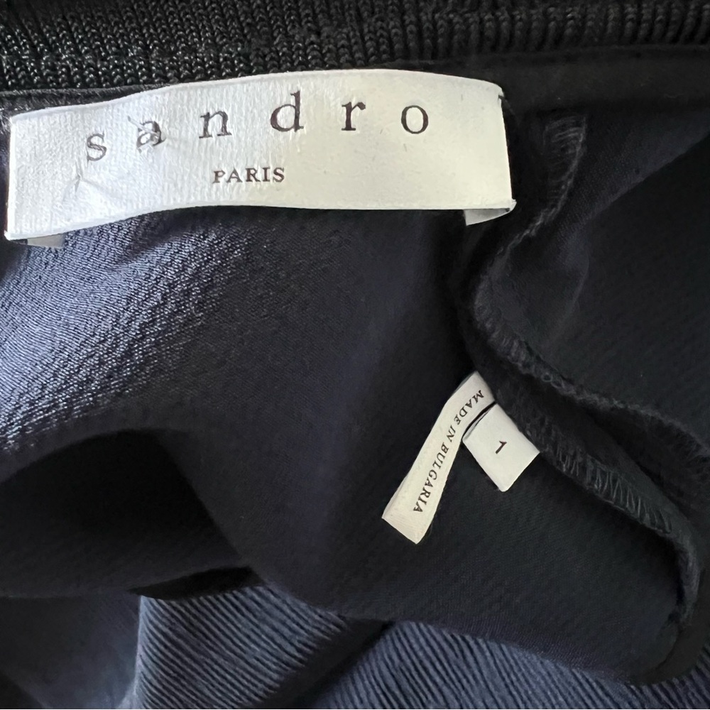 Sandro Mock Neck Ruffle Mini Dress - Picture 6 of 6